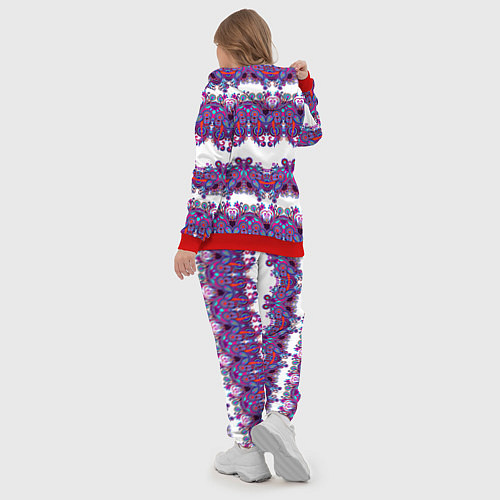 Женский костюм Узорчатый фиолетовый орнамент / 3D-Красный – фото 5