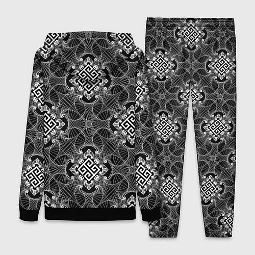 Женский костюм Черно белый орнамент / 3D-Черный – фото 2