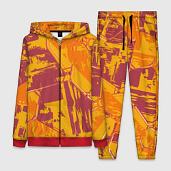 Женский 3D-костюм Яркий абстрактный паттерн для спорта, цвет: 3D-красный