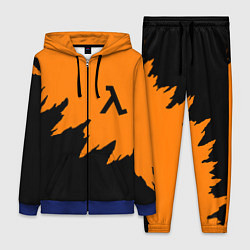 Женский 3D-костюм Half life чёрно оранжевый, цвет: 3D-синий