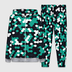 Женский 3D-костюм Милитари стекло текстура, цвет: 3D-меланж