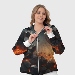 Женский 3D-костюм Эпичный взрыв из камней, цвет: 3D-белый — фото 2