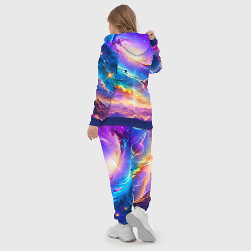 Женский костюм Космос в неоновых тонах / 3D-Синий – фото 5