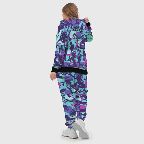 Женский костюм Абстрактный фон со спортивным узором / 3D-Черный – фото 5