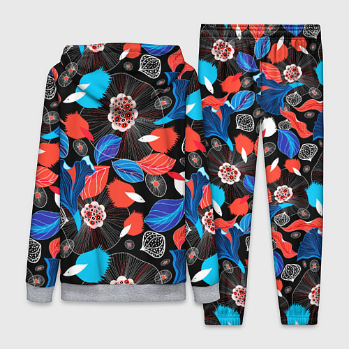 Женский костюм Разноцветный цветочный орнамент / 3D-Меланж – фото 2