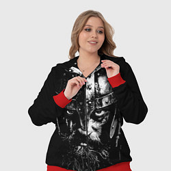 Женский 3D-костюм Суровый викинг в железном шлеме, цвет: 3D-красный — фото 2