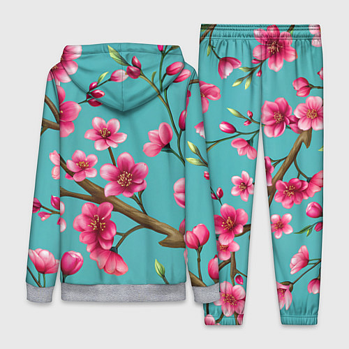 Женский костюм Ветка розовой сакуры / 3D-Меланж – фото 2