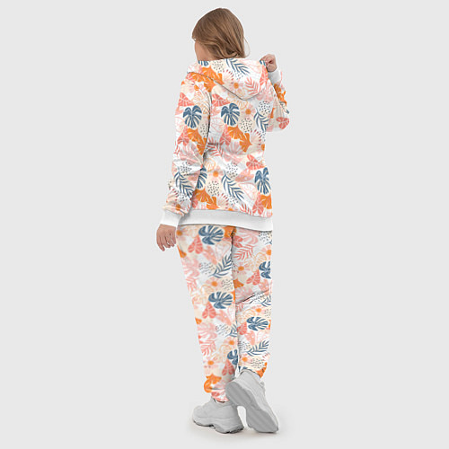 Женский костюм Паттерн узор листьев / 3D-Белый – фото 5