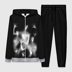 Женский 3D-костюм Белые призрачные силуэты Y2K, цвет: 3D-меланж