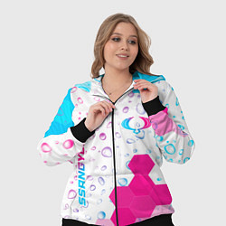 Женский 3D-костюм SsangYong neon gradient style вертикально, цвет: 3D-черный — фото 2