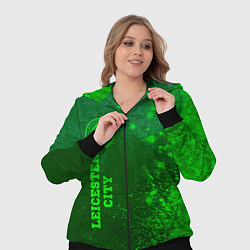 Женский 3D-костюм Leicester City - green gradient по-вертикали, цвет: 3D-черный — фото 2