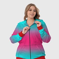 Женский 3D-костюм Градиент текстура неон, цвет: 3D-красный — фото 2