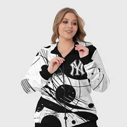 Женский 3D-костюм New York Yankees baseball team - abstraction, цвет: 3D-черный — фото 2