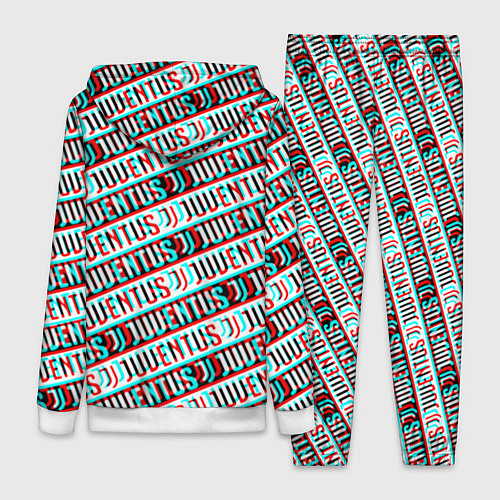 Женский костюм Ювентус глитч паттерн / 3D-Белый – фото 2