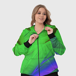 Женский 3D-костюм Кислотно неоновая геометрия, цвет: 3D-черный — фото 2