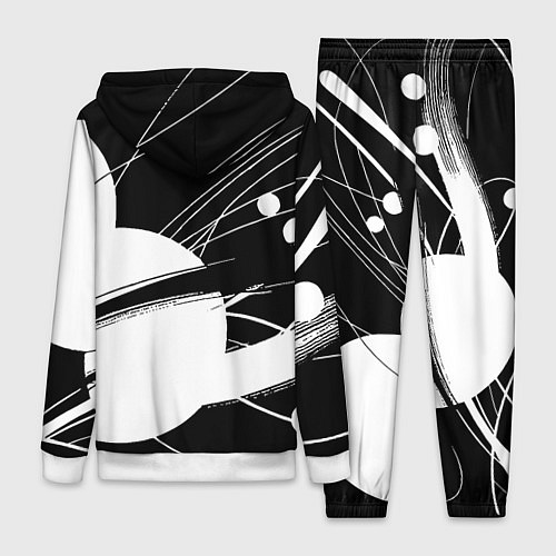 Женский костюм Black and white vanguard abstraction - ai art fant / 3D-Белый – фото 2