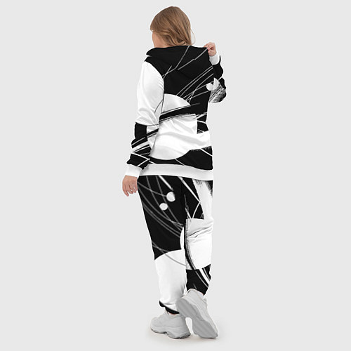 Женский костюм Black and white vanguard abstraction - ai art fant / 3D-Белый – фото 5