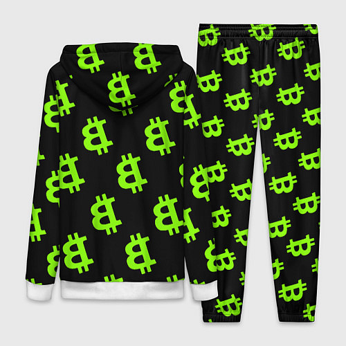 Женский костюм Биткоин кислотные монеты / 3D-Белый – фото 2