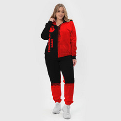 Женский 3D-костюм Tomodachi Game - red gradient по-вертикали, цвет: 3D-черный — фото 2