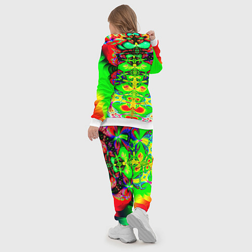 Женский костюм Оптический фрактал кислота / 3D-Белый – фото 5