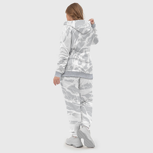 Женский костюм Светлый серый абстракция / 3D-Меланж – фото 5