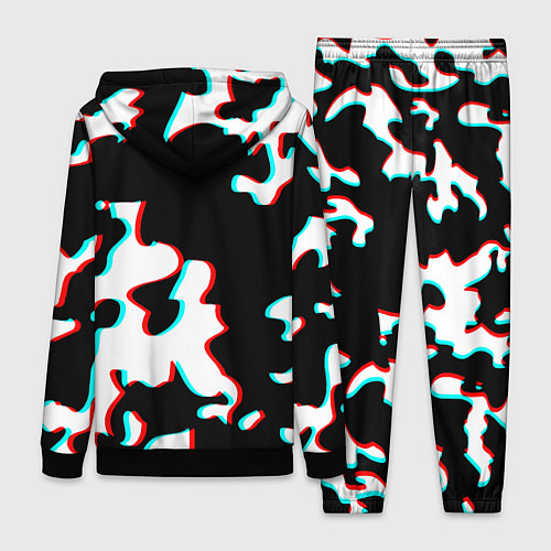 Женский костюм Камуфляж глитч / 3D-Черный – фото 2