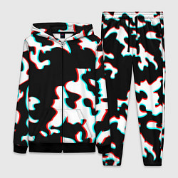 Женский 3D-костюм Камуфляж глитч, цвет: 3D-черный