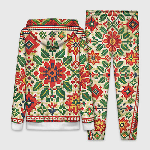 Женский костюм Славянский узор и орнамент / 3D-Белый – фото 2