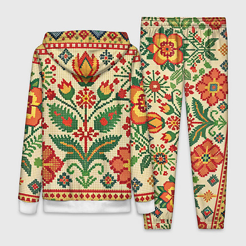 Женский костюм Славянский узор и орнамент / 3D-Белый – фото 2