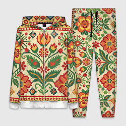 Женский 3D-костюм Славянский узор и орнамент, цвет: 3D-белый