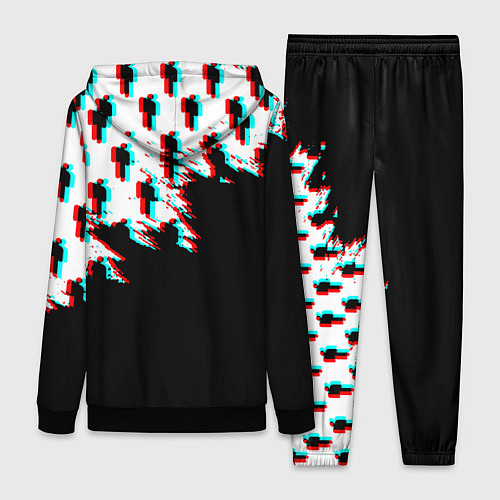 Женский костюм Billie Eilish pattern glitch / 3D-Черный – фото 2