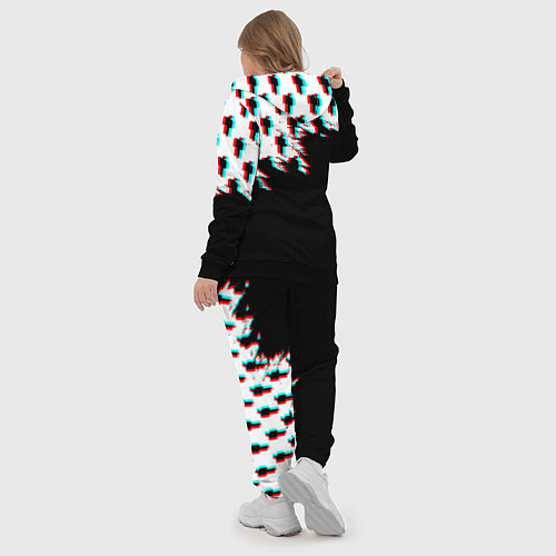 Женский костюм Billie Eilish pattern glitch / 3D-Черный – фото 5