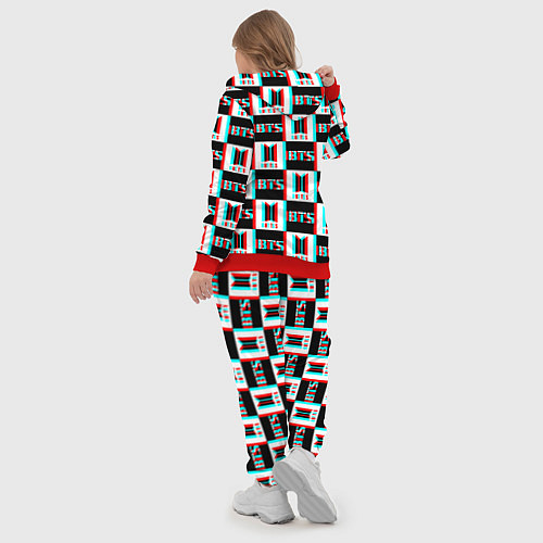 Женский костюм BTS glitch pattern / 3D-Красный – фото 5