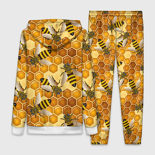 Женский костюм Пчелиный цветной паттерн / 3D-Белый – фото 2