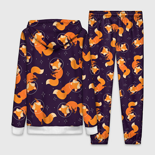 Женский костюм Лисички в космосе паттерн / 3D-Белый – фото 2