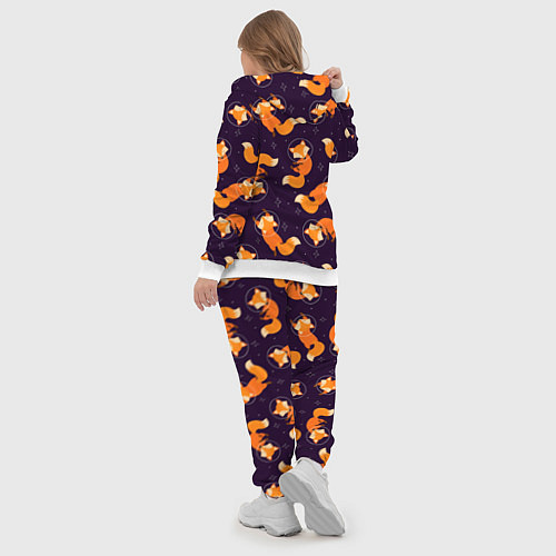 Женский костюм Лисички в космосе паттерн / 3D-Белый – фото 5