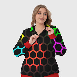 Женский 3D-костюм Hexagon neon, цвет: 3D-красный — фото 2