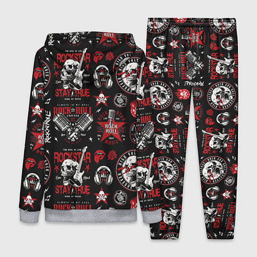 Женский костюм High voltage rock and roll forever / 3D-Меланж – фото 2