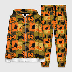 Женский 3D-костюм Хэллоуин мозаика, цвет: 3D-белый