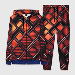 Женский 3D-костюм Геометрия карбон, цвет: 3D-синий