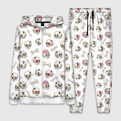 Женский 3D-костюм Черепки, цвет: 3D-белый