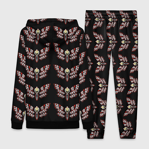 Женский костюм Бабочки с черепами паттерн / 3D-Черный – фото 2