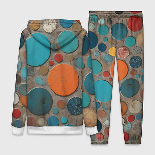 Женский костюм Арт вариация терраццо / 3D-Белый – фото 2