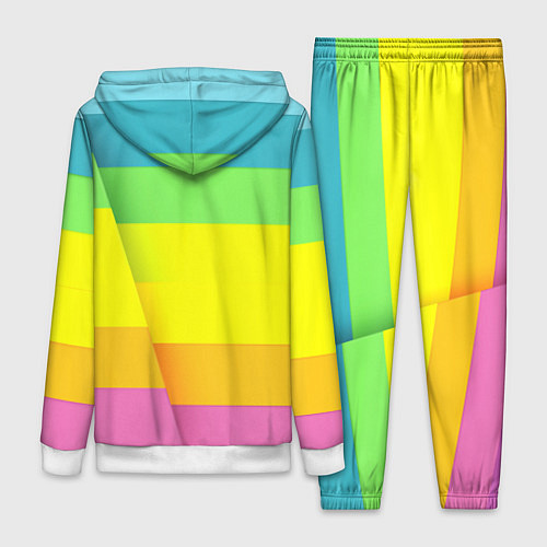 Женский костюм Разноцветные полосы / 3D-Белый – фото 2