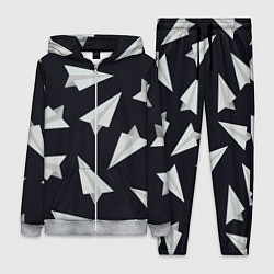 Женский 3D-костюм Белый бумажный самолётик - Телеграм, цвет: 3D-меланж