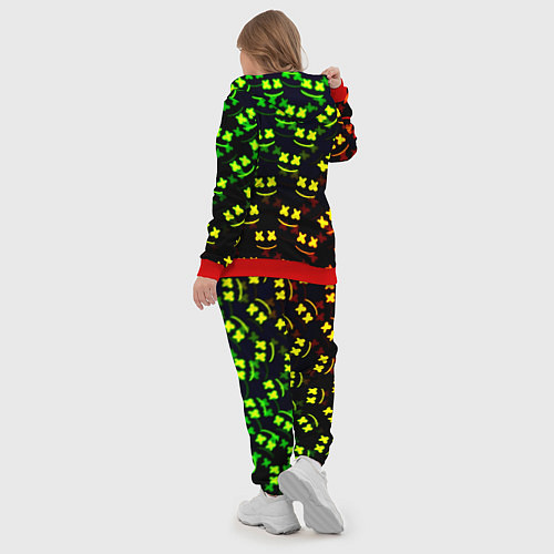 Женский костюм Marshmello кислотный / 3D-Красный – фото 5