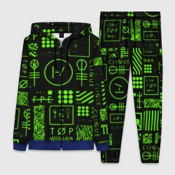 Женский 3D-костюм Twenty one pilots neon, цвет: 3D-синий