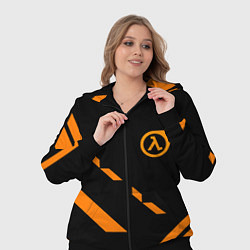 Женский 3D-костюм Half life geometry orange, цвет: 3D-черный — фото 2