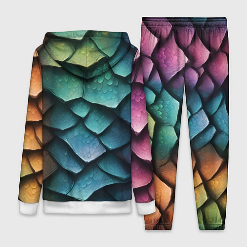 Женский костюм Цветная чешуя дракона / 3D-Белый – фото 2