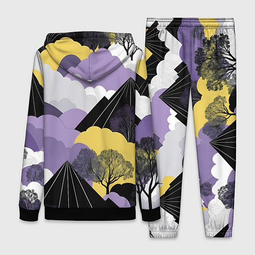 Женский костюм Япония горы / 3D-Черный – фото 2